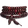 Bracelets porte-bonheur 8MM 108 perles de bois chaîne Bracelet bouddhiste pour femmes hommes Simple bouddha méditation prière perles bijoux cadeaux
