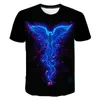 Magliette da uomo Summer Smokey Bird Pattern T-shirt Fashion Cool Style Graphic Tee Interessante stampa 3D Manica corta Abbigliamento streetwear