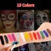 Peinture corporelle 15 couleurs Kit de peinture pour le visage Maquillage du corps Peinture à l'eau non toxique à l'huile avec pinceau pour Noël Halloween Fantaisie Carnaval Fête vibrante 230807