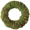 Dekorativa blommor Moss Ring Dream Catcher Diy Wreath Rattan Circle Material Julframställning Ringar