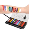 Pintura corporal Face Body Painting atacado Kids face Flash Tattoo Art Halloween Party Makeup Dress Beauty paint Palette com brush pen kit 230807