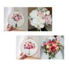 Kinesiska stilprodukter Flower Bouquet DIY Brodery Needwork Cross Stitch with Frame For Nybörjare Swing Art Målning Hantverk Decoration Gift R230804