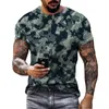 Męskie koszule T Summer Fashion Street Print 3D kwiatowa koszula oddychająca okrągła ADT Odzież krótkie rękawy