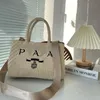 Mody torebki list zakupowy designerka płócienne kobiety słomkowe letnia plażowa torby na ramię duże torebki na torebki swobodne