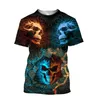 Men's T Shirts Summer Satan Devil Men 3D Print Short Sleeve T-Shirts Fashion Harajuku Unisex Tops