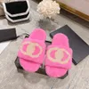 Top-Qualität Channel Loafer Mode Teddybär Sandale beliebte flauschige Schuhsandale berühmte Designerin Frau Slipper Fuzzy Hausschuhe Herren Slides Luxurys Wollfell Slide