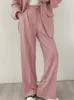 Kvinnors kostymer rosa kostymrock blazer vårens höstkoreanska kontor lady set kvinnlig pantsuit chic lös femenino