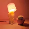 New Design Human type luminaria naughty shy little boy table lamp Creative bedroom bedside learning and reading LED baseus lamp HKD230807