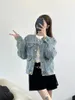 Women's Jackets Designer designer new women jacket Women Clothing fashion Metal buckle denim cowboy coat leisure cardigan Christmas Mother's Day Gift 68G6