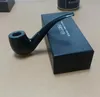 최신 단단한 나무 흡연 파이프 선물 상자 검은 빨간색 패턴 냄비 손질 담배 허브 필터 팁 파이프 도구 액세서리