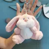 Plush Dolls Cute Chubby Rabbit Keychain Cartoon Animal Doll Bag Charm Couple Schoolbag Car Key Chain Gift 230807
