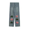 2023 Streetwear Jeans Hip Hop Denim Pants Embroidery Broken Heart Star Denim Pants Men Harajuku Cotton Trousers Harem Pants