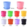 Planters Pots Tanaman Rumah Taman Warna-Warni Dengan Nampan Mini Pot Tanaman Sukulen Pot Bunga Tanaman R230807