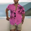 Männer Casual Hemden 2023 Sommer Männer Kleidung Kurzarm Hawaii Strand Hemd Große Größe 3D Digital Print Tops.