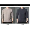 Men's Sweaters BROWON Knitted Sweater Man Clothes Solid Long Sleeve Pullovers Male Autumn And Winter Thin Warm Vertical Stripe For Men