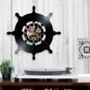 Wall Clocks Record Clock Ship Wheel Modern Design Sailing Ships Boat Yacht Steering Handmade Art Decor