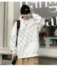 Felpe con cappuccio da donna Felpa girocollo reticolare Coppia unisex Scacchiera coreana scozzese Felpa con cappuccio streetwear oversize moda hip-hop 2023 INS