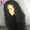 الباروكات الاصطناعية Eva Hair 360 Full Lace Wig Human Curly Front for Women 13x6 HD شفاف 230807