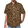 Chemises décontractées pour hommes imprimé léopard chemise de vacances peau d'animal conception abstraite Hawaii hommes mode Blouses vêtements à manches courtes grande taille