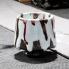Tazze Piattini Giapponese Creativo Retrò Tazza da tè in ceramica Tazza da caffè Ceramica ruvida Latte Pull Fiore Porcellana 1PC