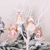 Decorações de Natal Artesanato Pelúcia Anjo Menina Boneca Pingente Árvore de Natal Enfeites Pendurados Ano Novo Presente de Natal Brinquedo L230620