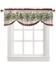 Cortina Navidad Eucalipto Bayas Robin Ventana Sala de estar Gabinete de cocina Tie-up Valance Rod Pocket