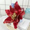 Decorative Flowers Wreaths Christmas Decoration Velvet Flower Party Festival Ornaments Accessories Fake Flore For Decorations Props 230808