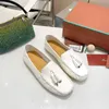 LP Piana Summer Shoes Walk TASSELED TEXTED DECTION SLIP-ON LOAFERS 신발 로우 탑 탑형 힐 캐주얼 아파트 여성 고급 디자이너 드레스 신발 공장 신발 공장 신발