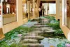 Fondos de pantalla de alta calidad 3d suelo personalizado naturaleza Lotus impermeable papel de pared estereoscópico