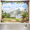 Blanket Prince Tapestry Large Soft Flannel Psychedelic Island Lake Wall Hanging Tapestries for Living Room Bedroom Home Decor 230808