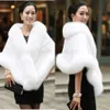 Big Bridal Faux Fur Wraps Winter Wedding Coat Warm Shawls Outerwear White Black Blue Drug Women Women Stuck Prom Size 165*55 Cm T230808