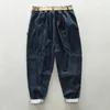 Men's Jeans 2023 Stretch Metal Belt Streetwear Denim Pants Baggy Man Clothing For Men Trousers