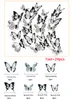 Wall Stickers 12 24PcsSet Black White 3D Butterfly Wedding Decoration Bedroom Living Room Home Decor Butterflies Decals 230808