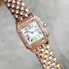Top Fashion Quartz Watch Women Gold Silver Dial 22mm 27mm Sapphire Glass Classic Square Design Arvur Ladies Elegant Full Rostly Steel Clock 1773
