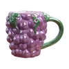 Muggar 450 ml 3D Creative Fruit Ceramic Mug Coffee Strawberry med handtag Barnmjölkkopp Personlig formkontorskoppar