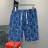 새로운 자수 남성 디자이너 Jacquard Shorts 남자 청바지 캐주얼 레터 바지 카키 스포츠 반바지 레이디스 반바지 아시아 크기 S-3XL