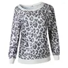 Women's Hoodies 2023 Sexy Sweatshirt Women Long Sleeve Leopard Print Warm Hoodie Jumper Ladies Winter Top