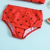 Damen Bademode 2023 Mode Kind Wassermelone Design Bikini Set Schöne Zwei Stücke Kind Nettes Mädchen Volant Badeanzug Sommer Beachwear