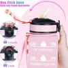 Water Bottles AJOYOUS 1000ML Bottle Straw Noozle Motivational With Time Marker Leakproof Sports Gym Camping Tour Kitchen