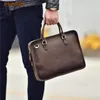 Aktentaschen Einfache Vintage Echtes Leder Herren Damen Aktentasche Arbeitshandtasche Business Laptop Schulter Messenger Bag