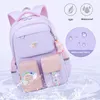 School Bags Korean fashion rainbow shoulder strap school bag for teenagers girls Children's waterproof backpacks kids schoolbags mochilas 230807