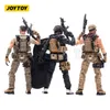 Militära figurer Joytoy 1/18 Åtgärd Figur 3st/Set Hardcore Mercenary Trio Anime Collection Militär Modell 230808