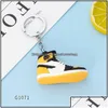 Shoe Parts Accessories Keychains Fashion New Style Stereo Sneakers Button Pendant 3D Mini Basketball Shoes Model Soft Plastic Decoration