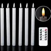 Candles Pack of 6 Battery Operated Flickering Taper With Remote 65 or 10 Inch Flameless Electronic Candle LED Happy Year 230808