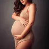 Moderskapsklänningar stickade moderskapsfotografklänningar Sling gravida kvinna baby shower klänningar fotografering robe kläder rekvisita tillbehör hkd230808