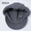 Beanie Skull Caps Men Winter Knitted Hat Outdoor Cycling Ear Protection Warmth ed Cap Casual Fashion Sunhat Bomber Skullies Beanies 55 60CM 230808