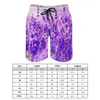 Pantaloncini da uomo Lavanda Fields Board Bellissimi fiori viola Confortevole elastico in vita da spiaggia Pantaloni taglie forti Maschi