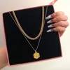 Choker Vienkim Fashion Heart Necklace Statement Girlfriend Gift Cute Gold Color Steel Jewelry 2023 Accessories