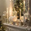 Candele LED Fiamme lampeggianti Portacandele conico a batteria Timer Telecomando Compleanno Natale Decorazioni per la casa Matrimonio 230808