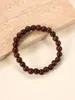 Strand Natural Small Leaf Red Sandalwood Buddha Bead Ring Men's And Women's Bracelets Rose Wax Lover Gift Hombre De Pulsera